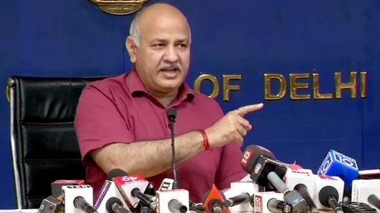 Deputy Chief Minister Manish Sisodia addresses a press conference on the ban of government liquor shops, in New Delhi on Sunday. Deputy Chief Minister Manish Sisodia addresses a press conference on the ban of government liquor shops, in New Delhi on Sunday.