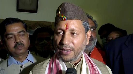 Uttarakhand Mar 09 (ANI): Chief Minister of Uttarakhand Tirath Singh Rawat speaks to media, in Dehradun on Wednesday. (ANI Photo) (ANI) Uttarakhand Mar 09 (ANI): Chief Minister of Uttarakhand Tirath Singh Rawat speaks to media, in Dehradun on Wednesday. (ANI Photo) (ANI)