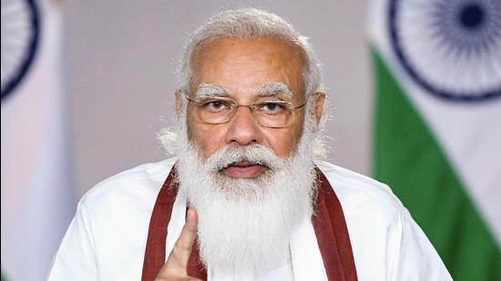 Prime Minister Narendra Modi during launch of 'Catch the Rain' campaign, via video conferencing on Monday. (PTI) Prime Minister Narendra Modi during launch of 'Catch the Rain' campaign, via video conferencing on Monday. (PTI)