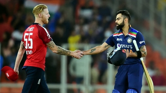 Ben Stokes with Virat Kohli. (PTI) Ben Stokes with Virat Kohli. (PTI)