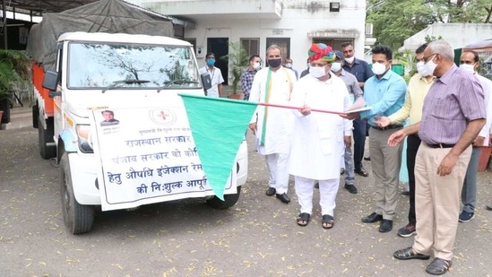 Rajasthan health minister Raghu Sharma said that hundreds of lives have been saved due to a timely availability of this costly injection. (Twitter/@RaghusharmaINC) Rajasthan health minister Raghu Sharma said that hundreds of lives have been saved due to a timely availability of this costly injection. (Twitter/@RaghusharmaINC)