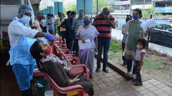 File photo: Citizens seen taking the Covid-19 test. (HT PHOTO) File photo: Citizens seen taking the Covid-19 test. (HT PHOTO)