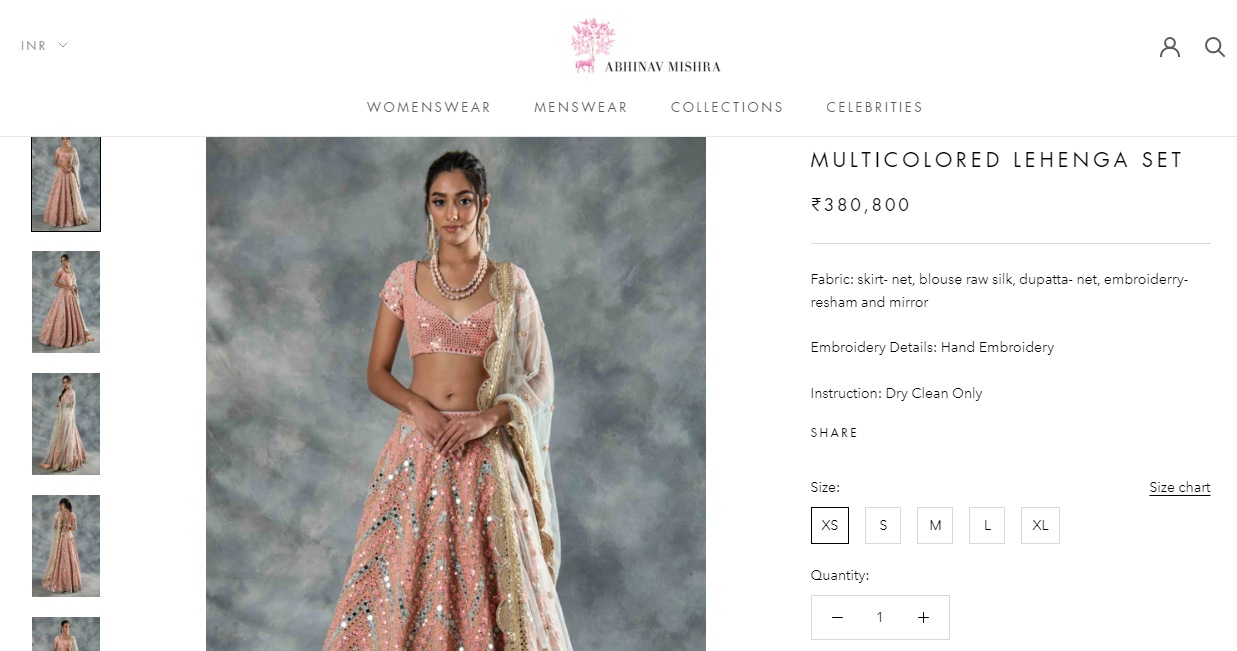 Swara Bhasker's lehenga from Abhinav Mishra’s eponymous label (Instagram/reallyswara)