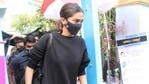 Deepika Padukone seen in an all-black outfit. Deepika Padukone seen in an all-black outfit.