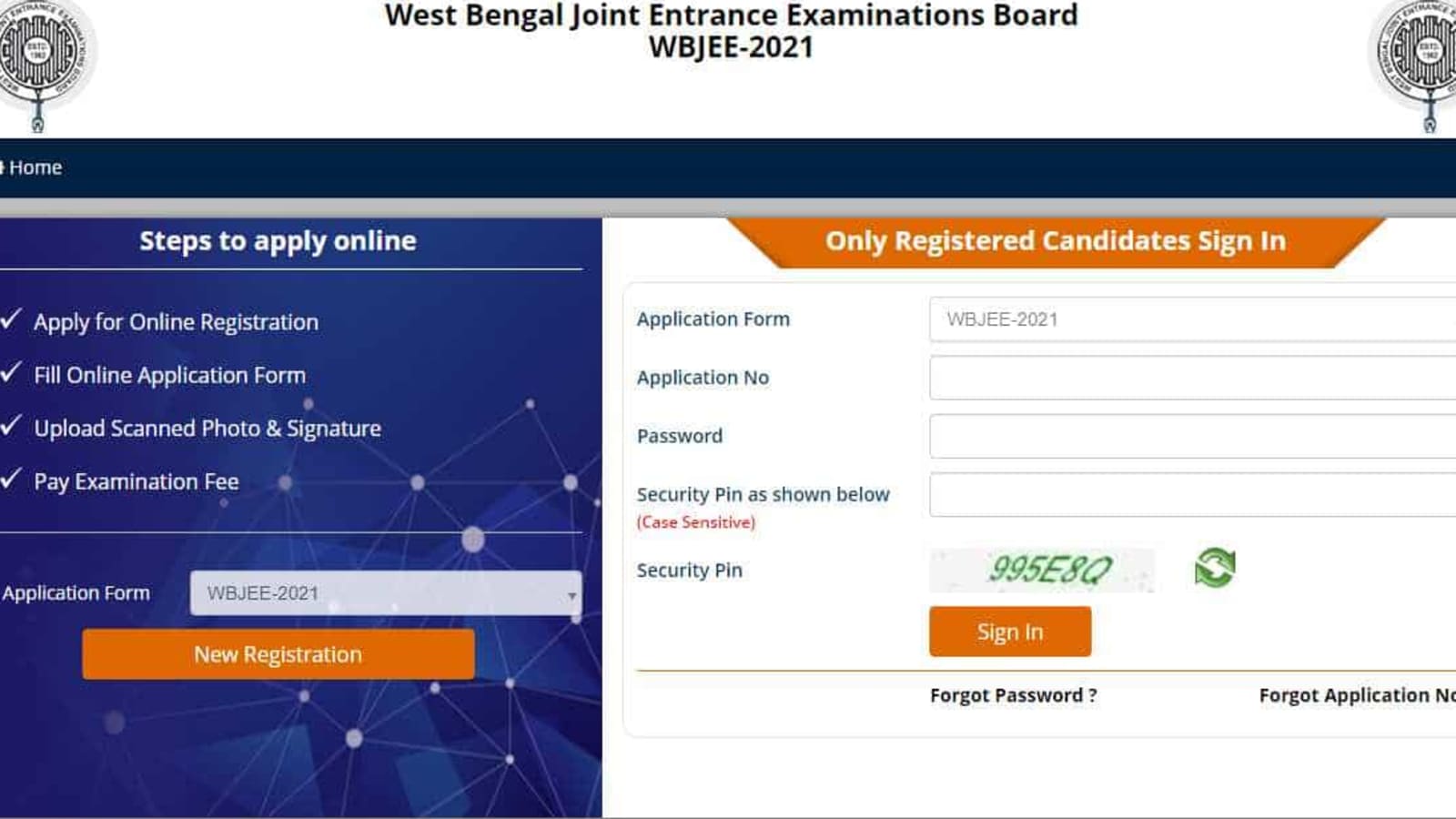 WBJEE 2021 registration course of ends as we speak, here is direct hyperlink