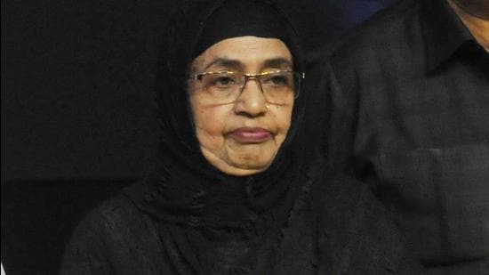 Former Urdu Akademi chairperson Asifa Zamani. (HT Archive)