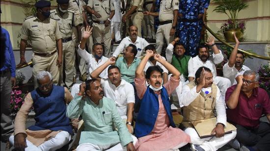 The Bihar Special Armed Police Bill, 2021 has triggered strong protest from the Opposition, which is demanding its withdrawal due to “unbridled powers to the police to carry out raids and arrests without warrant”. (PTI PHOTO.) The Bihar Special Armed Police Bill, 2021 has triggered strong protest from the Opposition, which is demanding its withdrawal due to “unbridled powers to the police to carry out raids and arrests without warrant”. (PTI PHOTO.)