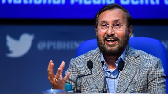 Union minister Prakash Javadekar urged everyone above 45 years to get themselves registered for inoculation. (PTI) Union minister Prakash Javadekar urged everyone above 45 years to get themselves registered for inoculation. (PTI)