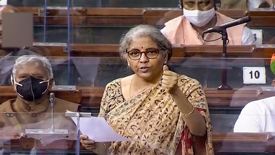 Union Minister Nirmala Sitharaman speaks in the Lok Sabha during the Budget Session of Parliament, in New Delhi, Tuesday, March 23, 2021. (PTI) Union Minister Nirmala Sitharaman speaks in the Lok Sabha during the Budget Session of Parliament, in New Delhi, Tuesday, March 23, 2021. (PTI)