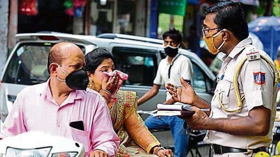 Delhi Police officers said in the backdrop of rising cases, police teams across the city are focusing on areas that have a high footfall, especially market places. Delhi Police officers said in the backdrop of rising cases, police teams across the city are focusing on areas that have a high footfall, especially market places.