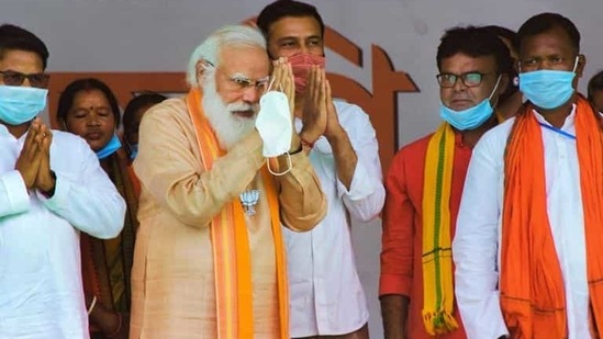 Prime Minister Narendra Modi during an election campaign rally, ahead of West Bengal assembly polls, in Purulia district on March 18. (File photo) Prime Minister Narendra Modi during an election campaign rally, ahead of West Bengal assembly polls, in Purulia district on March 18. (File photo)