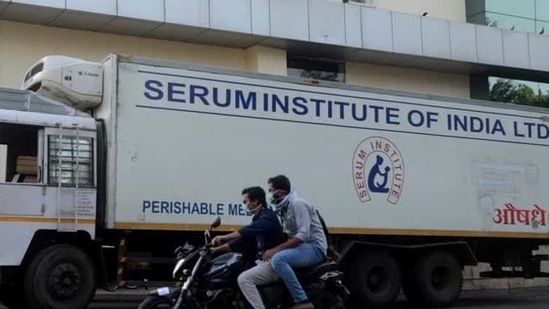 A supply truck of Serum Institute of India, the world's largest maker of vaccines, in Pune (File Photo). A supply truck of Serum Institute of India, the world's largest maker of vaccines, in Pune (File Photo).