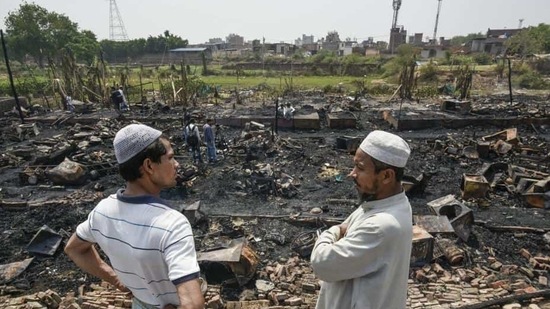 Police have so far confirmed only two deaths after recovering the bodies. Rohingya witnesses, however, said several people had died in the blaze that has left tens of thousands with no shelter. (Representative Image)(Burhaan Kinu/HT Photo)