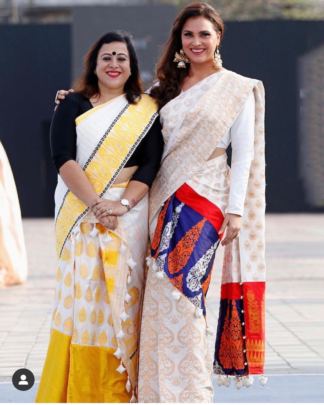 Designer Sanjukta Dutta and Lara Dutta Bhupathi (Instagram) Designer Sanjukta Dutta and Lara Dutta Bhupathi (Instagram)
