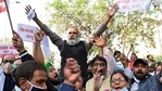 AAP MLA Somnath Bharti along with party workers protest after police officials stopped party MLAs to meet CM Arvind Kejriwal outside party office, in New Delhi on Tuesday. (ANI file photo) AAP MLA Somnath Bharti along with party workers protest after police officials stopped party MLAs to meet CM Arvind Kejriwal outside party office, in New Delhi on Tuesday. (ANI file photo)