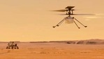 This illustration made available by NASA depicts the Ingenuity helicopter on Mars which was attached to the bottom of the Perseverance rover.(AP) This illustration made available by NASA depicts the Ingenuity helicopter on Mars which was attached to the bottom of the Perseverance rover.(AP)