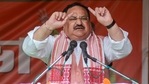 Releasing the BJP manifesto for Assam election, JP Nadda on Tuesday asserted that the Citizenship (Amendment) Act was passed by the Parliament and would be implemented in time.(PTI) Releasing the BJP manifesto for Assam election, JP Nadda on Tuesday asserted that the Citizenship (Amendment) Act was passed by the Parliament and would be implemented in time.(PTI)