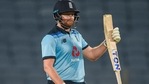 Jonny Bairstow celebrates his fifty during the first ODI against India in Pune(PTI) Jonny Bairstow celebrates his fifty during the first ODI against India in Pune(PTI)