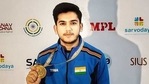 Aishwary Tomar with ISSF World Cup gold medal(Twitter/NRAI) Aishwary Tomar with ISSF World Cup gold medal(Twitter/NRAI)