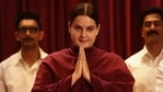 Kangana Ranaut in a still from Thalaivi. Kangana Ranaut in a still from Thalaivi.