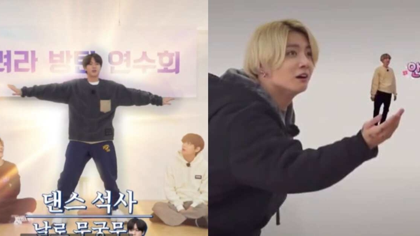 Run BTS Ep 134: Jin stuns as Dance King, giant Jungkook and Suga's