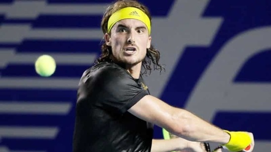 Greece's Stefanos Tsitsipas in action(REUTERS)