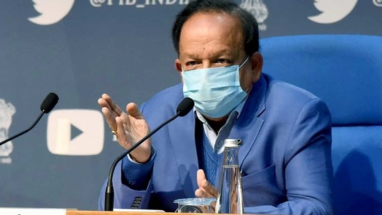 Union health minister Dr. Harsh Vardhan addressing a press conference. (ANI) Union health minister Dr. Harsh Vardhan addressing a press conference. (ANI)