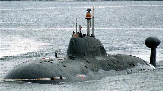 India’s sole nuclear powered attack submarine INS Chakra, which is on lease from Russia. (Wikimedia Commons/Ilya Kurganov)