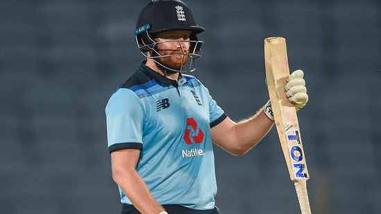 Jonny Bairstow celebrates his fifty during the first ODI against India in Pune (PTI) Jonny Bairstow celebrates his fifty during the first ODI against India in Pune (PTI)