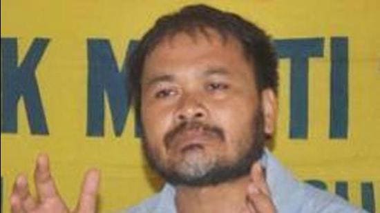 Raijor Dalleader Akhil Gogoi has been in jail since December 2019. (PTI FILE PHOTO)