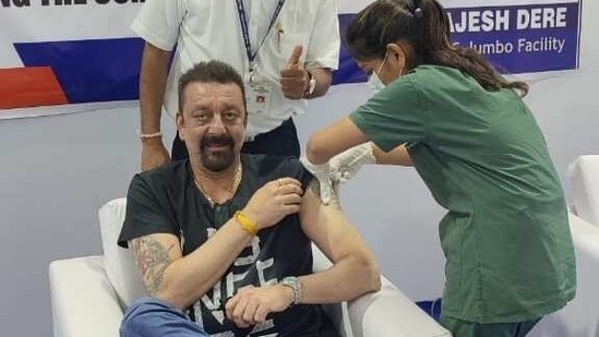 Sanjay Dutt took the Covid vaccine shot on Tuesday. Sanjay Dutt took the Covid vaccine shot on Tuesday.
