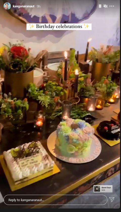 A glimpse of the cakes at the party.