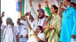 West Bengal Chief Minister Mamata Banerjee during a public meeting in Midnapore on Thursday. (PTI PHOTO.)
