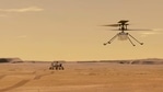 This NASA photo obtained on March 24, 2021 shows an illustration depicting Mars Helicopter Ingenuity during a test flight on Mars. (AFP) This NASA photo obtained on March 24, 2021 shows an illustration depicting Mars Helicopter Ingenuity during a test flight on Mars. (AFP)