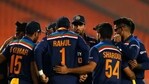 Players of the Indian team in a huddle. (BCCI)