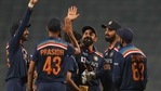 Virat Kohli celebrates a wicket with his teammates. (BCCI) Virat Kohli celebrates a wicket with his teammates. (BCCI)