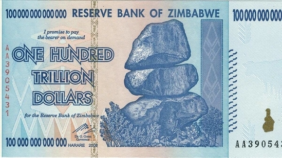 During the last days of its period of hyperinflation in 2009, Zimbabwe issued a 100-trillion-dollar note, the highest denomination note. But hardly the highest value. It barely bought groceries for the week. And most people used the more stable US dollar anyway.