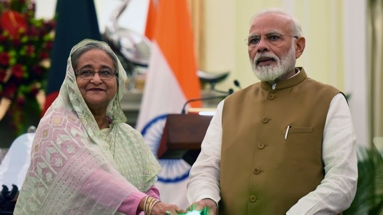 Modi said he will be visiting Bangladesh on March 26-27 at the invitation of Prime Minister Hasina, and looks forward to his participation at the Bangladesh National Day celebrations on Friday.(HT Photo/Mohd Zakir) Modi said he will be visiting Bangladesh on March 26-27 at the invitation of Prime Minister Hasina, and looks forward to his participation at the Bangladesh National Day celebrations on Friday.(HT Photo/Mohd Zakir)
