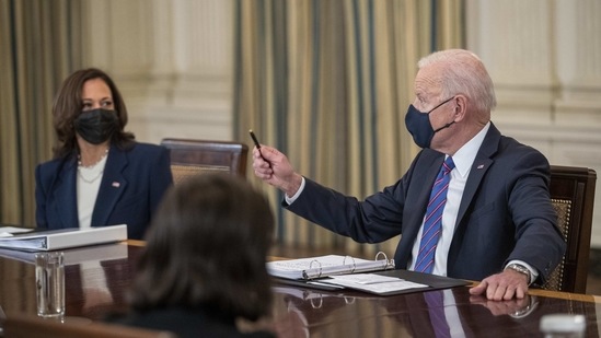 US President Joe Biden and Vice President Kamala Harris. (Bloomberg) US President Joe Biden and Vice President Kamala Harris. (Bloomberg)