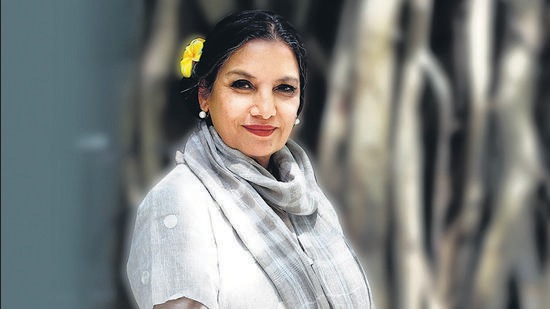 Thoroughly enjoying the hectic work schedule, Shabana Azmi reveals, it didn’t take a lot of convincing to return to the sets post the lockdown. (Photo by Waseem Gashroo/Hindustan Times)