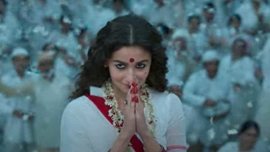 Alia Bhatt as Gangubai Kathiawadi.