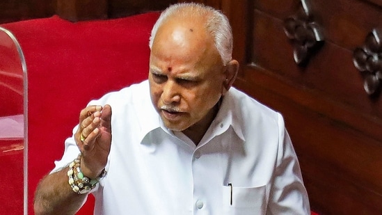 About 60 BJP legislators met Chief Minister BS Yediyurappa (in picture) on Thursday in what was seen as a show of strength and support for his administration.(PTI)