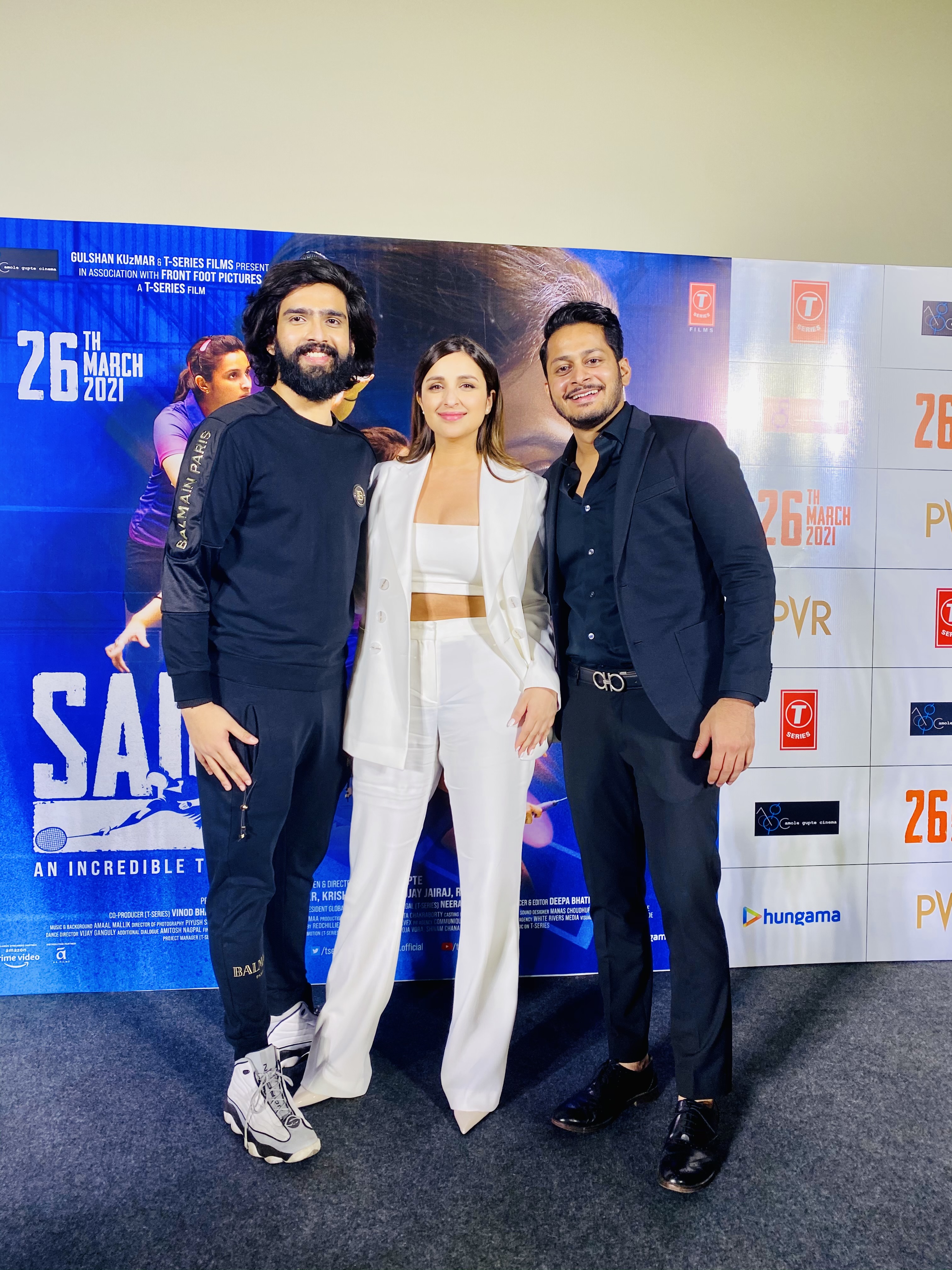 Amaal Malik, Parineeti Chopra and Eshan Naqvi at a song launch for Saina(Eshan Naqvi) Amaal Malik, Parineeti Chopra and Eshan Naqvi at a song launch for Saina(Eshan Naqvi)