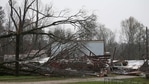 Ragan Chapel United Methodist church is destroyed after a tornado touched down killing several people and damaging multiple homes, Thursday, March 25, 2021 in Ohatchee, Ala. (AP Photo/Butch Dill) Ragan Chapel United Methodist church is destroyed after a tornado touched down killing several people and damaging multiple homes, Thursday, March 25, 2021 in Ohatchee, Ala. (AP Photo/Butch Dill)