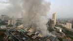The firefighters are still trying to douse the blaze which started after midnight.(HT Photo/Pratik Chorge) The firefighters are still trying to douse the blaze which started after midnight.(HT Photo/Pratik Chorge)