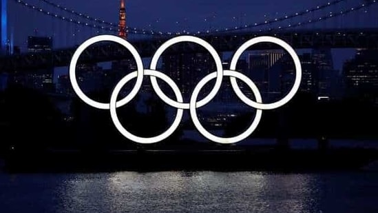 The giant Olympic rings are pictured two days before the start of the one-year countdown to the Tokyo Olympics that have been postponed to 2021 due to the coronavirus disease (COVID-19) outbreak, at the waterfront area at Odaiba Marine Park in Tokyo.(REUTERS)