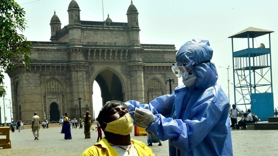 Maharashtra, which is worst-affected by the viral disease in the country, on Friday recorded the highest one-day rise since the pandemic began last year,(Anshuman Poyrekar/HT Photo)