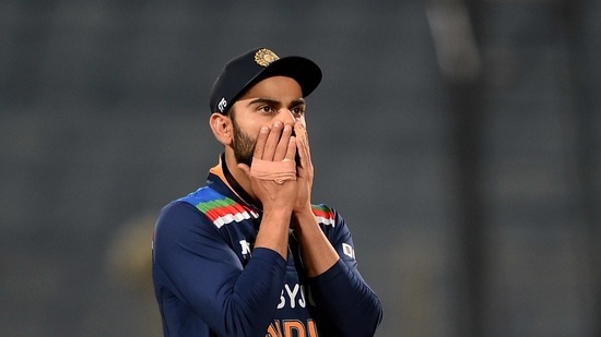 India captain Virat Kohli looks dejected.(PTI)