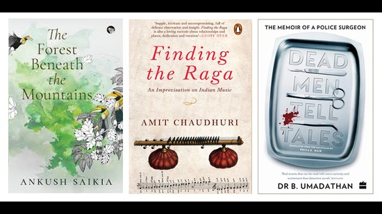 The recommended reads include a story of family and ecology, a leading police surgeon’s memoir, and a book that explores Hindustani classical music. (HT Team) The recommended reads include a story of family and ecology, a leading police surgeon’s memoir, and a book that explores Hindustani classical music. (HT Team)