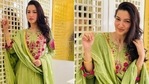 Gauahar Khan dolls up for three month anniversary(Instagram/ gauaharkhan) Gauahar Khan dolls up for three month anniversary(Instagram/ gauaharkhan)
